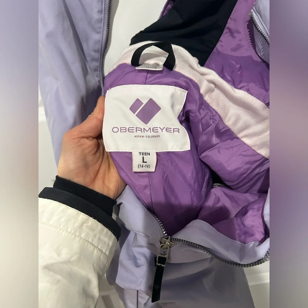Obermeyer Kids Teen Anya Bib Overalls Snow Pants- Wisteria Lavender Large/ 14 Yr